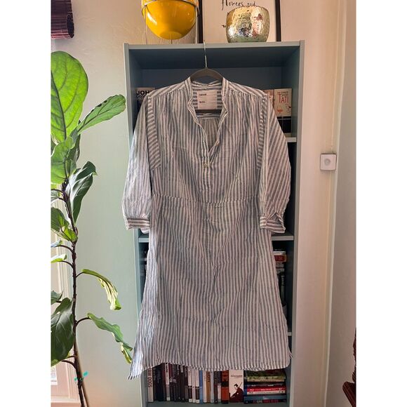 Entireworld. Striped Dress Type A, Version 9 in Blue/White - Picture 1 of 3